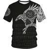 Men's Viking T-shirt Novel 3D Printed Nordic Mythical Hoodie Luxury Clothing Men's Extra Large T-shirt
