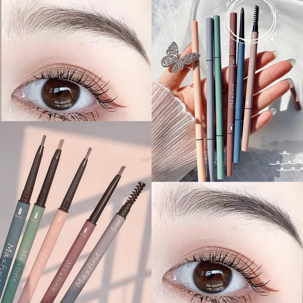 Double Head Eyebrow Pencil Small Triangle Slim Long-lasting Waterproof and Sweat Proof Natural Three-dimensional Color Student Makeup Beauty Products