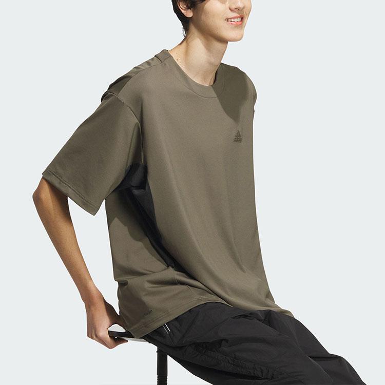 Adidas Future Style Short Sleeve T-Shirt Quick Dry Sports Casual Crew Neck Men Tops Tree-Branch-Brown JI9883