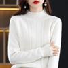 Sweater Women Half Turtleneck Pullover Knitted Sweaters Warm Knitwear Female Jumper Winter Casual Top