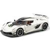 Koenigsegg 1/24 Scale Alloy Pull-Back Diecast Car Model, Sports Car Model, Toy Car, Kids' Toy Car, Boys' and Girls' Gift (White)