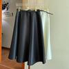 Available: Elegant High-Waisted Puffy Midi Skirt with Belt - Women's Spring/Summer Dress