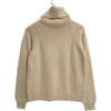 Hermes 15AW Beige Camel 100% Turtleneck Pullover Knit Tops 34 beigeUsed