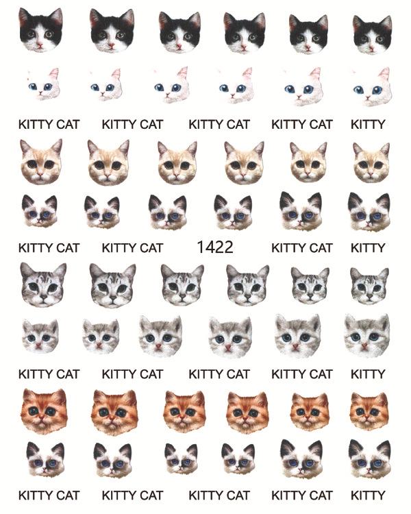 Adorable Pet Nail Decals: Rabbit, Puppy, Kitten Stickers