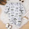 1-24 Months Baby Unisex Cute Golf All-over Print Long Sleeve Romper