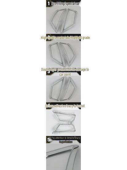 Decorative Rear Fog Light Frame Compatible with 13 Kuga Models - Electroplated Tailgate Trunk Accessory