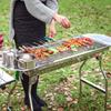 Large Stainless Steel Portable Folding Charcoal BBQ Grill for Outdoor and Home Use