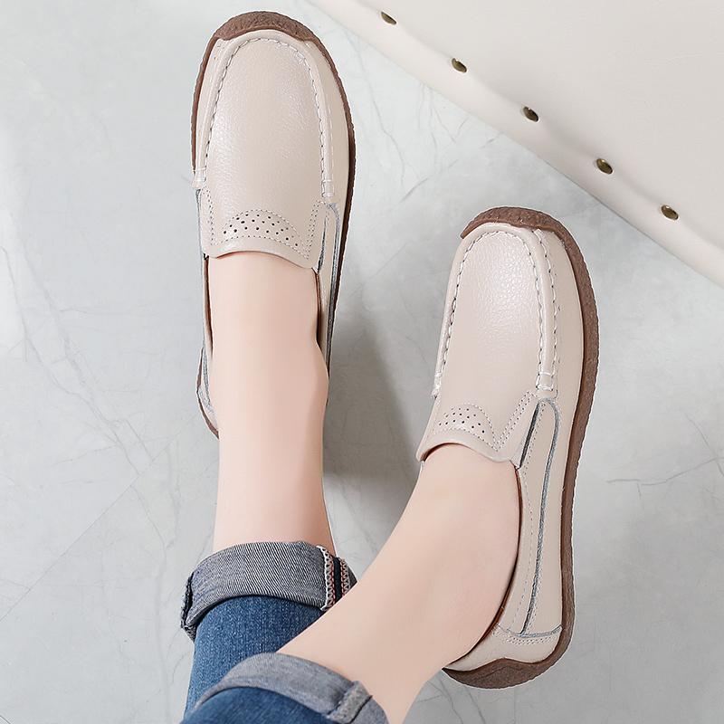 Women Penny Wildsmith Loafers Casual White Nurse Footwear Peas Soft Flats Black Driving Walking Shoes for Womens Plus Size