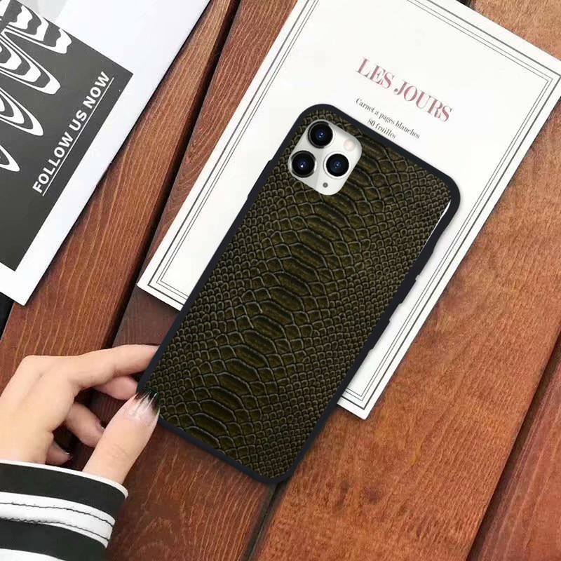 Snake Skin Print Animal Phone Case for iPhone 11 12 13 Pro XS MAX 8 7 6 6S Plus X 5S SE 2020 XR