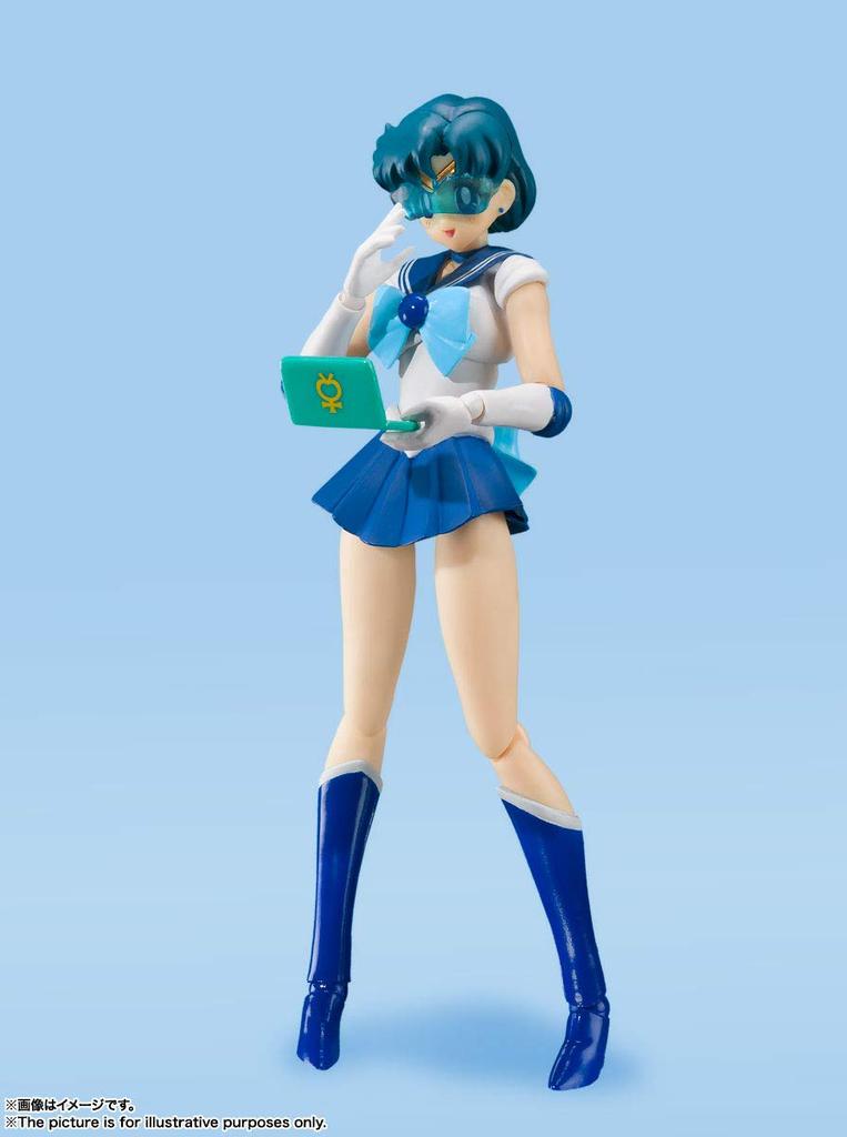 TAMASHII NATIONS S.H.Figuarts Pretty Guardian Sailor Moon Sailor Mercury -Animation Color Edition- Approx. 140mm ABS & PVC Painted Movable Figure