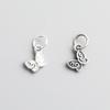 S925 Sterling Silver Retro Butterfly Pendant for DIY Jewelry