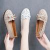 Flat Shoes 2025 Summer Sandals Flat Shoes Comfortable Women's Lace Breathable Bow Women's Shoes