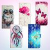 3D Art Painting Butterfly Flower Leather Phone Wallet Case Book Kickstand For iPhone 15 13 Pro Samsung Galaxy Redmi Oppo Moto Magnetic Card Flip Cover