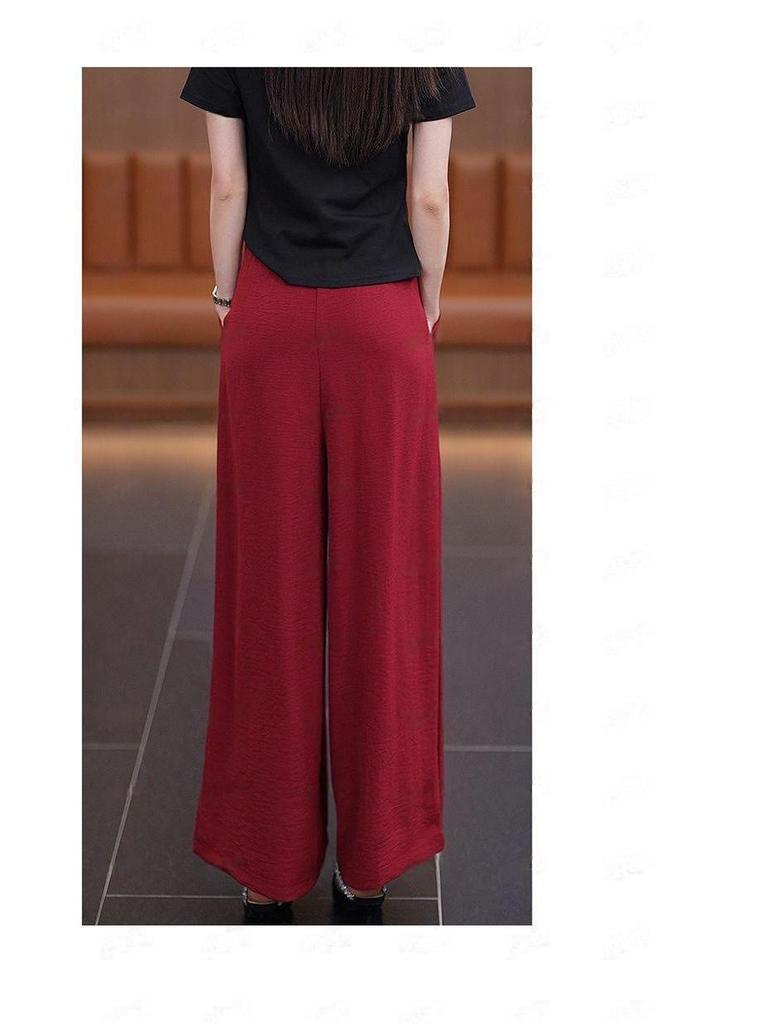 2024 Women's High-Waist Wide-Leg Drape Skirt Pants - Slim, Stylish, and Casual Summer Trousers