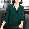 Chiffon Short Sleeved Large Size Women's Spring and Summer Loose Shirt Small Shirt