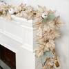 Fall Maple Leaf Garland with Artificial Autumn Pumpkin Pine Cone Berry Vines Garland for Thanksgiving Halloween Party Home Decor