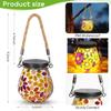 Solar Light Outdoors Lantern Solar Charging Colorful Decorating Solar Mosaic Lantern Lamp Solars Garden Light Garden Decoration