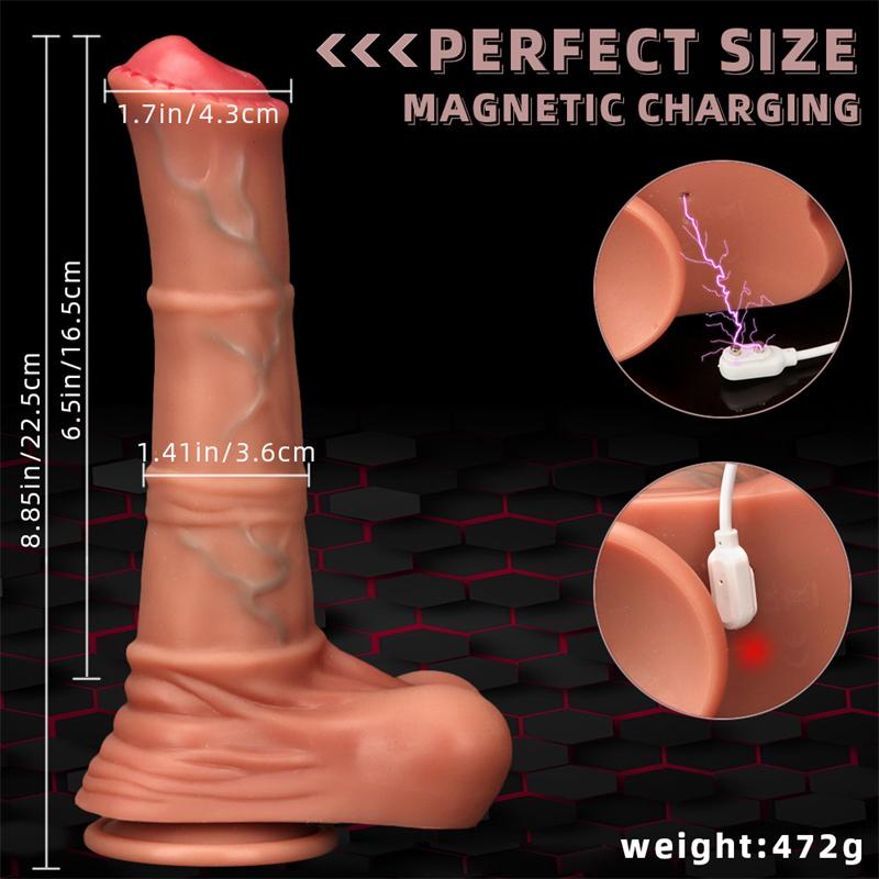 Electric Horse Cock Telescopic Dildo Female Sex Toys Private Masturbation Orgasm Vibrator