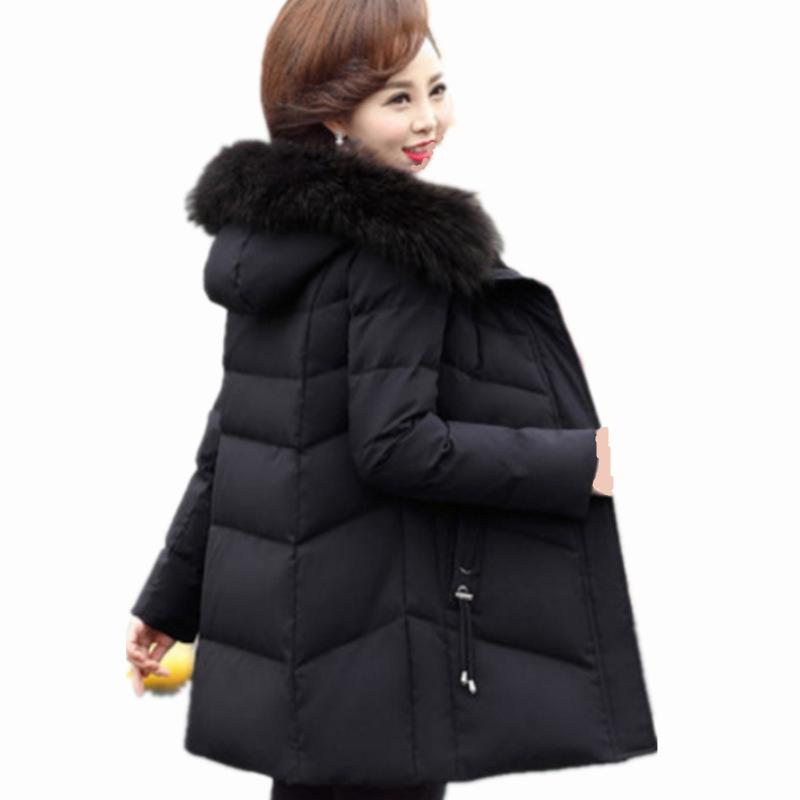 Women's Cotton-padded Jacket Women's Fit Down Cotton-padded Jacket Mid-length Women's Cotton-padded Jacket