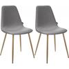 Set of 2 Vintage Style "Marylin" Chairs with Imitation Beech Wood Legs Atmosphera - Dark Gray