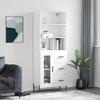 VidaXL Highboard White 69.5x34x180 Cm Engineered Wood 3189517