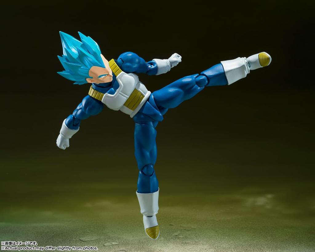 TAMASHII NATIONS S.H.Figuarts Dragon Ball Super Super Saiyan God Super Saiyan Vegeta - Unwavering Saiyan Pride - Approximately 135mm PVC & A