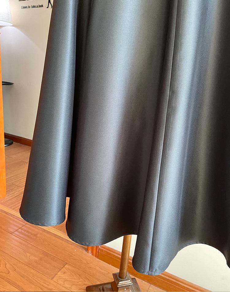 Available: Elegant High-Waisted Puffy Midi Skirt with Belt - Women's Spring/Summer Dress