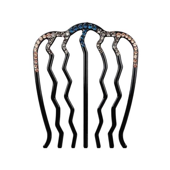 Hair Comb Cubic Zirconic Stable Waved Anti-slip Lightweight Hair Decoration Decorative Smooth Hair Bund Comb Hair Styling Tool