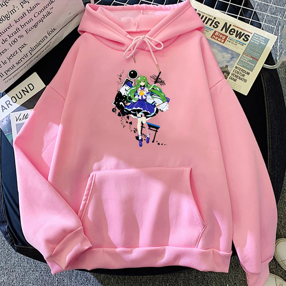 Touhou Project Shrine Maiden Sanae Kochiya Anime Hoodie Harajuku MEN Fashion Manga Graphic Cartoon Sweatshirt Four Seasons Handsome Soft