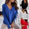 Autumn Pullover Women Sweater Loose V-neck Jumper Knitted Sweater Loose Office Lady Casual Winter Female Sweaters 12827