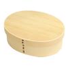 Magewappa Bento Single Plain 750cc Box, Medium, Oval, Tier, Wood,
