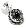 Black Onyx Gemstone Handmade 925 Sterling Silver Jewelry Pendant 1.77" t2O11