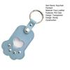 Pet Memorial Keychain Pendant with Hair Engraving Feature Dog Cat Claw Design Faux Leather Pet Hair Memorial Keychain