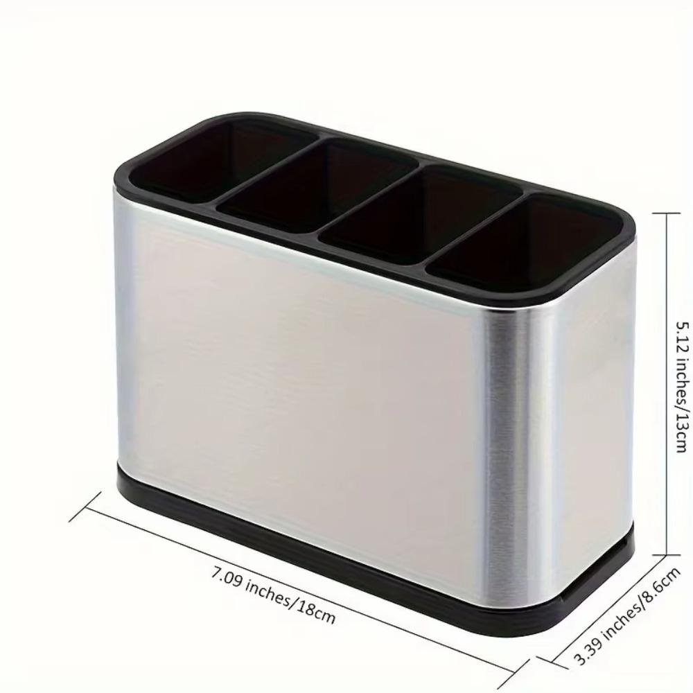 Multifunctional Kitchen Utensil Holder Stainless Steel Spoon Fork Chopstick Holder