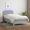VidaXL Slatted Bed Base with Mattress and LED, Upholstered Bed, Single Bed, Adult Bed for Indoor Bedroom, 3133829