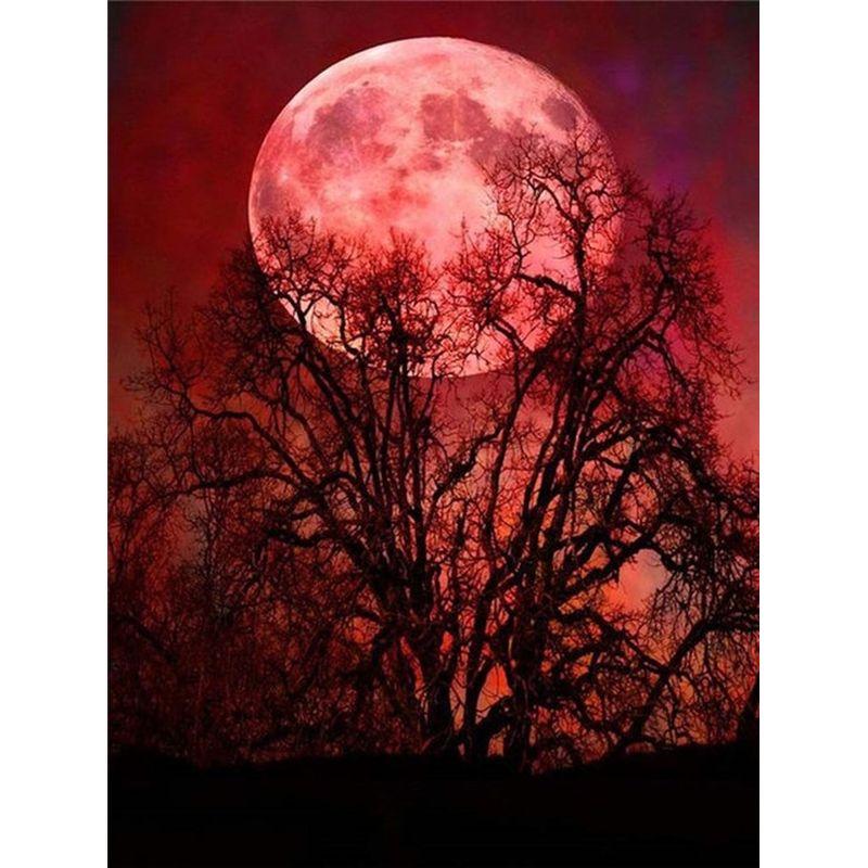 Framrless Diamond Embroidery 5d Set Moon Landscape Diamond Mosaic Painting Adult Picture Of Rhinestones Home Decor