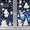 Static Cling Christmas Window Decals White Snowman Tree Design for Glass Door Holiday Home Office Decoration