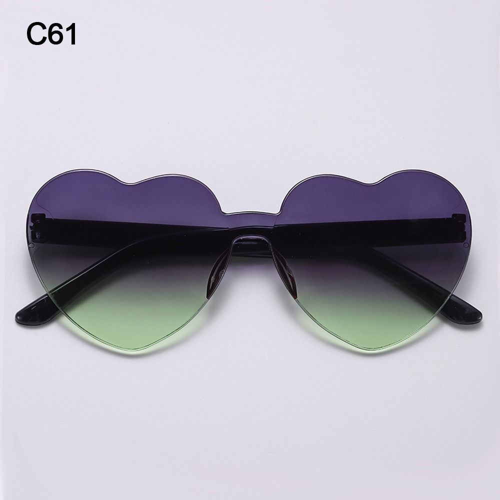 Adults Colorful Candy Color Party Sun Glasses Shades Heart Glasses Heart-shaped Sunglasses