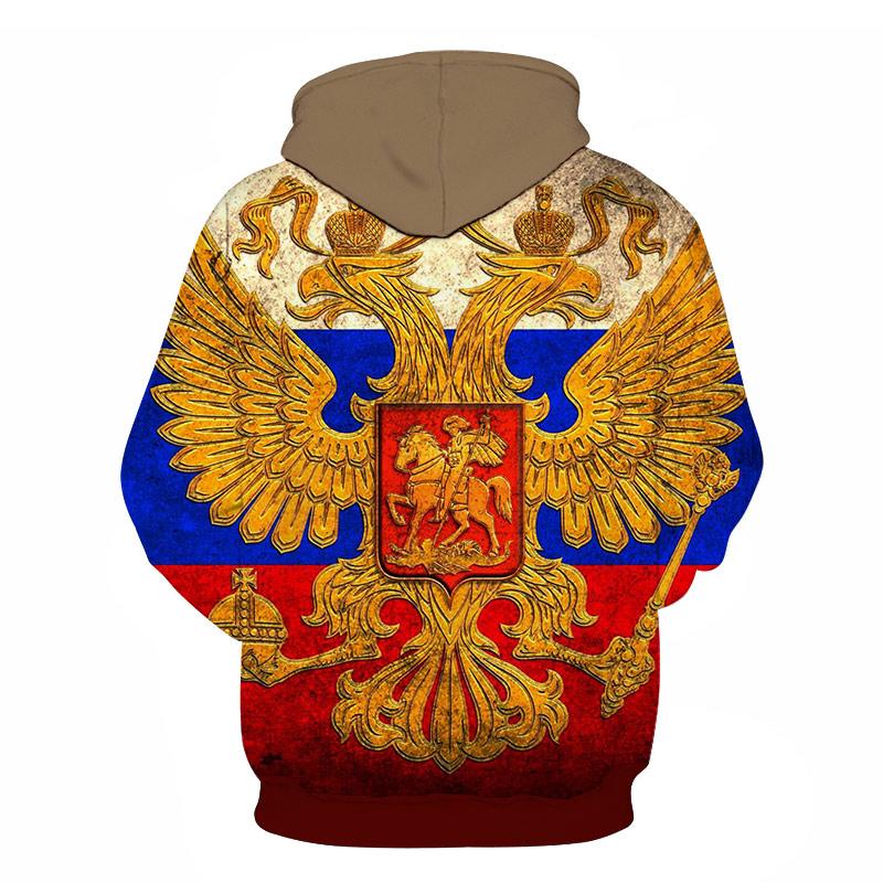 Russian Bear 3D Print Hoodie National Flag of Russia Sweatshirt 2022 Men Long Sleeve Pullover Autumn Comfortable Hoodies