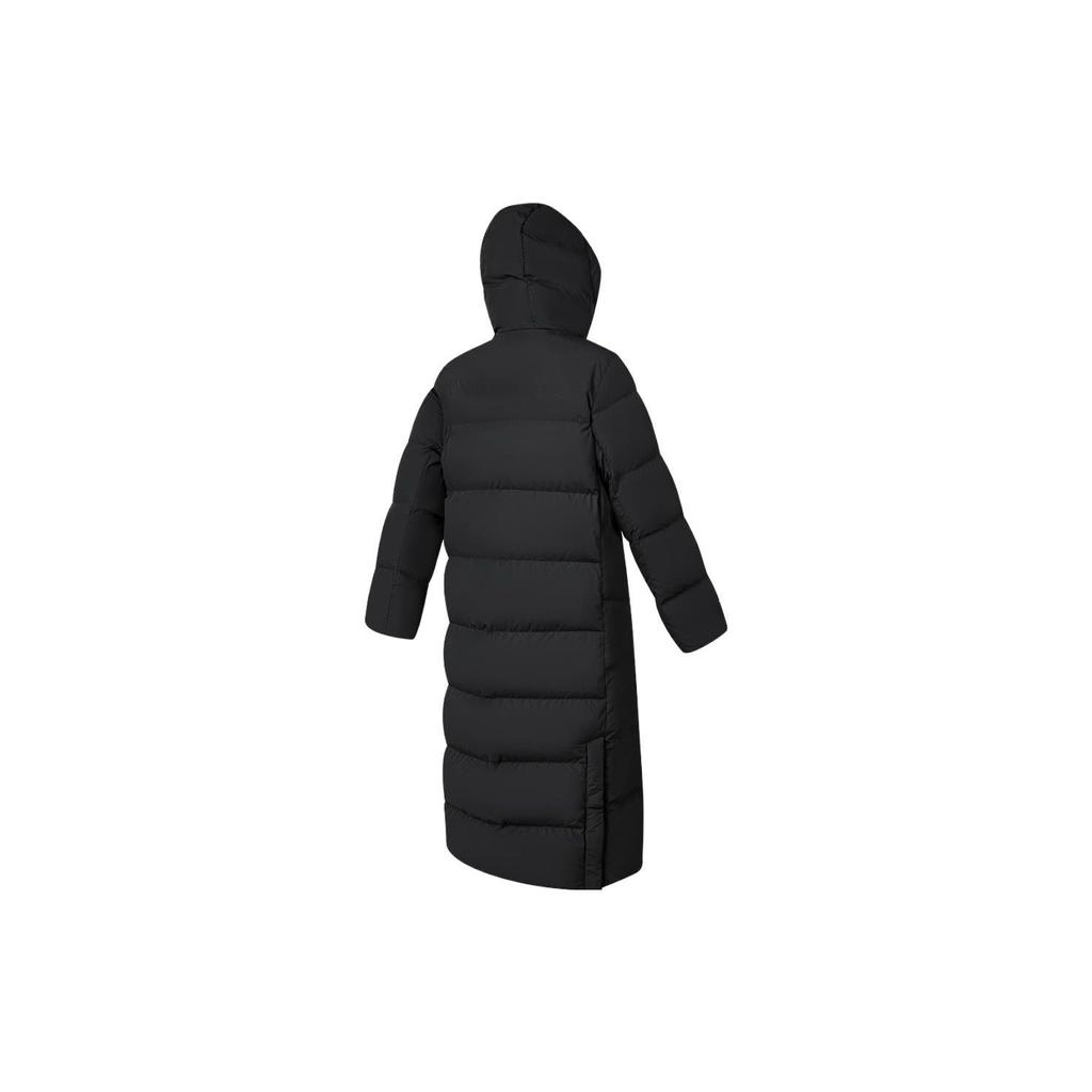 Fila Solid Color Hooded Long Fitness Down Jacket Men Outerwear Deep-Black A11M341906F-BK