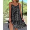 Women's Fashion Sling Dress Summer Casual Sleeveless Oversized Floral Printing Party Loose Dresses Female