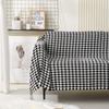 Chenille Thread Blanket Black and White Houndstooth Sofa Cover Towel Four Seasons Simple Leisure Blanket All-inclusive Dust Cover Blanket Cover Cloth.