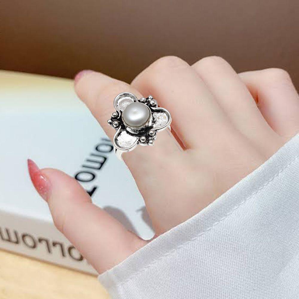 Real Pearl Gemstone Handmade Silver Jewelry  "9"