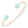 [Q7573] - Gold Plated Bracelet 'Cléopatra' Turquoise Gold Gold - 58 Mm - 7 Mm