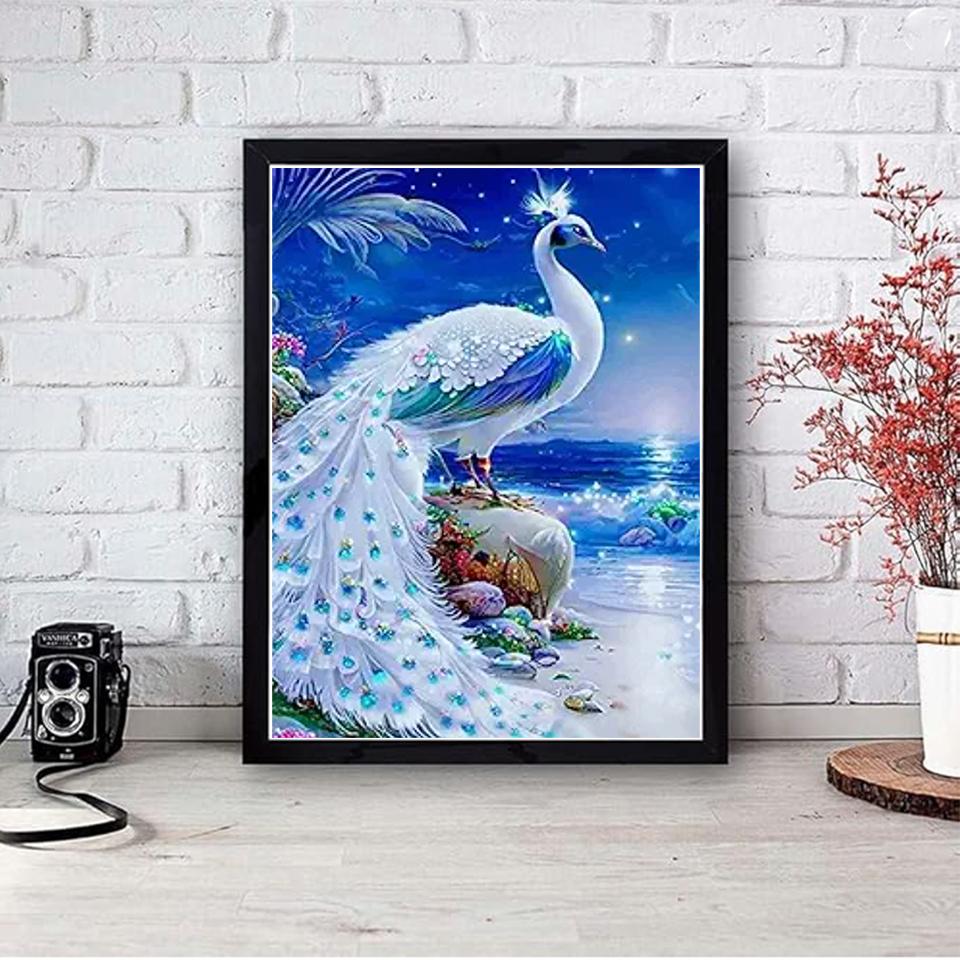 Full Diamond Painting New 2023 Fantasy Peacock Flowers Landscape DIY Mosaic Diamond Embroidery 5D Cross Stitch Birds Home Decor
