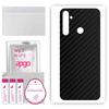 apgo Protective Skin Sticker for the Back Compatible with Realme Q, Wrap Film, Foil, Vinyl - Pattern Carbon Black