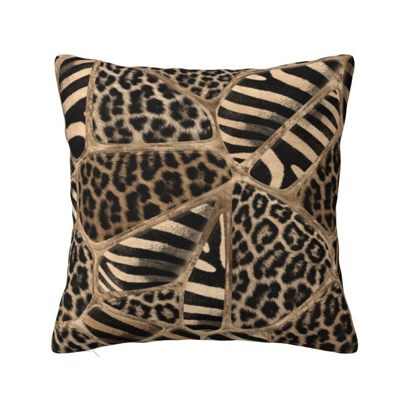Custom Leopard Skin Print Pillow Case 45x45cm Home Decorative Fashion Cheetah Camouflage Outdoor Cushions Square Pillowcase
