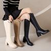High Boots Women's Autumn and Winter New Thick Heel High Heel Boots Rear Zipper Thin Boots Fashion Women's Boots