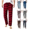 New Men's Straight Leg Pants Plaid Home Pants Casual Pants European Code Loose Comfortable Pants
