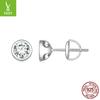 Simple 50-Point Exquisite Moissanite Threaded Stud Earrings With 925 Silver Moissanite Design